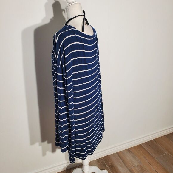 AVA & VIV BASIC TOP BLUE LONG SLEEVE RAYON SPANDEX SIZE 4X - Picture 6 of 10